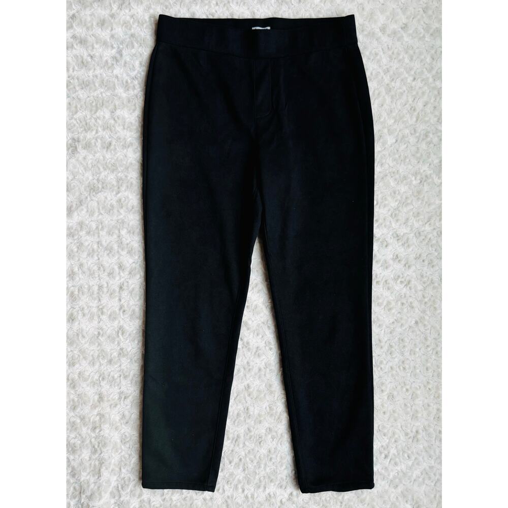 Curve Appeal Womens Black Cropped Ankle Leggings Size Medium